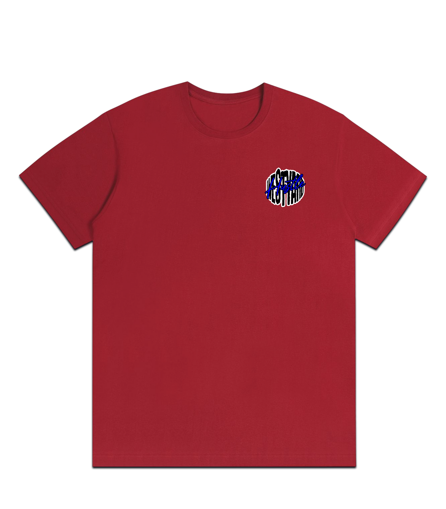 WESTYARD PUFFED HUSTLE T-SHIRT - RED/BLUE