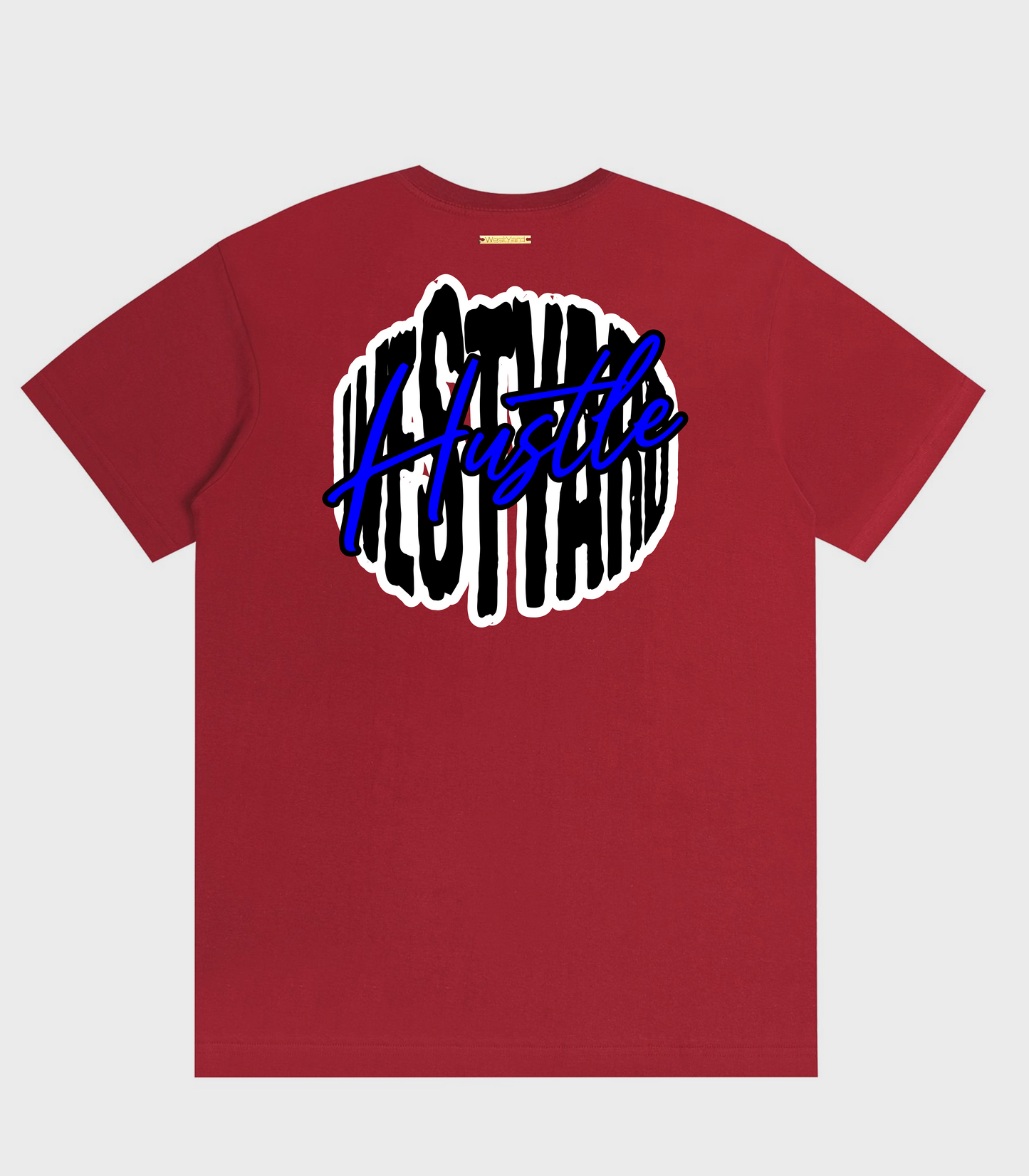 WESTYARD PUFFED HUSTLE T-SHIRT - RED/BLUE