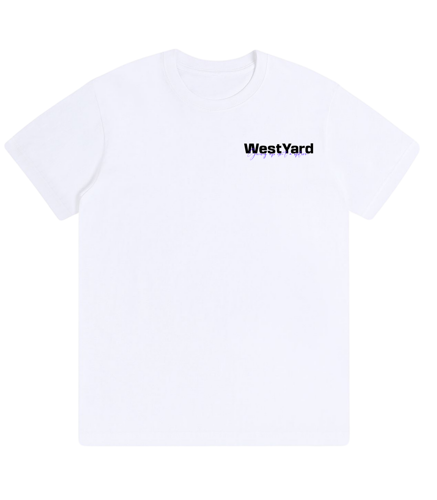WESTYARD GIVING UP ISN'T AN OPTION T-SHIRT - WHITE/BLUE