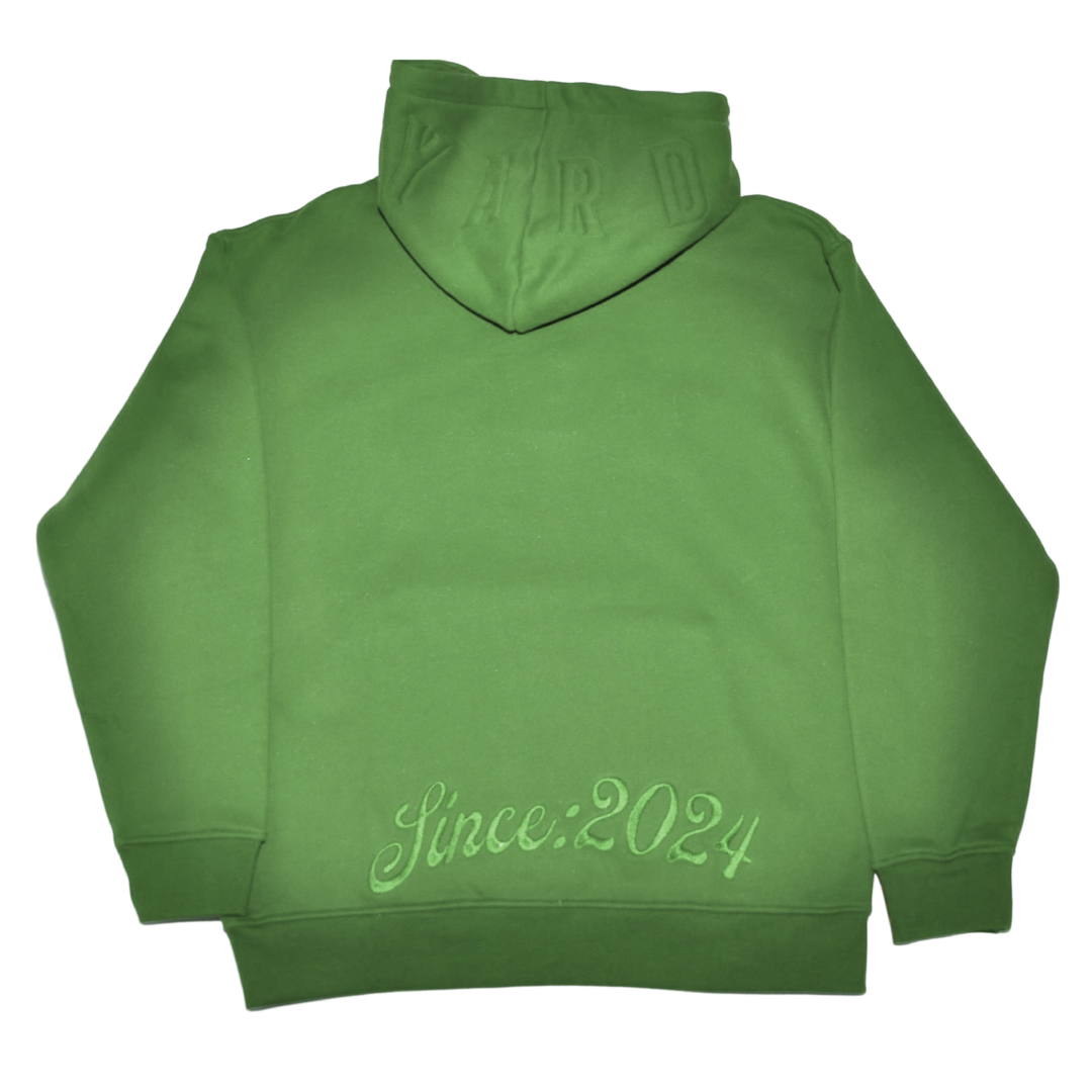 WESTYARD EMBOSSED HOODIE - GREEN