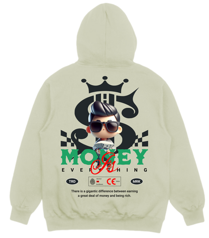 WESTYARD MONEY IS EVERYTHING HOODIE - GRIJS/GROEN