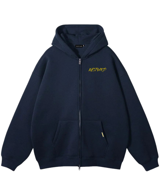 WESTYARD OVERSIZED VEST - BLUE, YELLOW