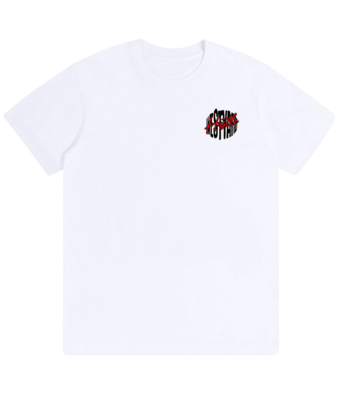 WESTYARD PUFFED HUSTLE T-SHIRT - WHITE/RED