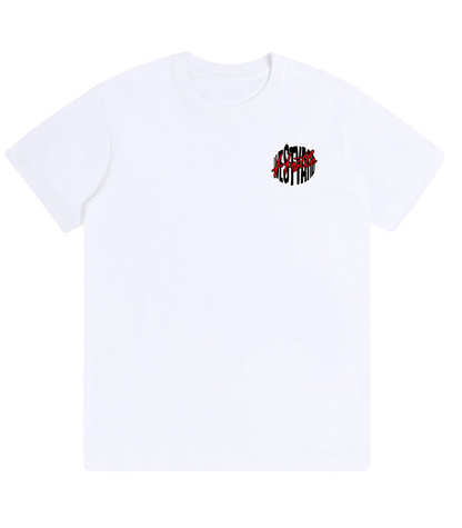 WESTYARD PUFFED HUSTLE T-SHIRT - WHITE/RED