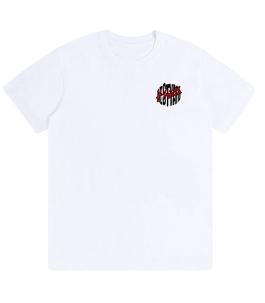WESTYARD PUFFED HUSTLE T-SHIRT - WHITE/RED