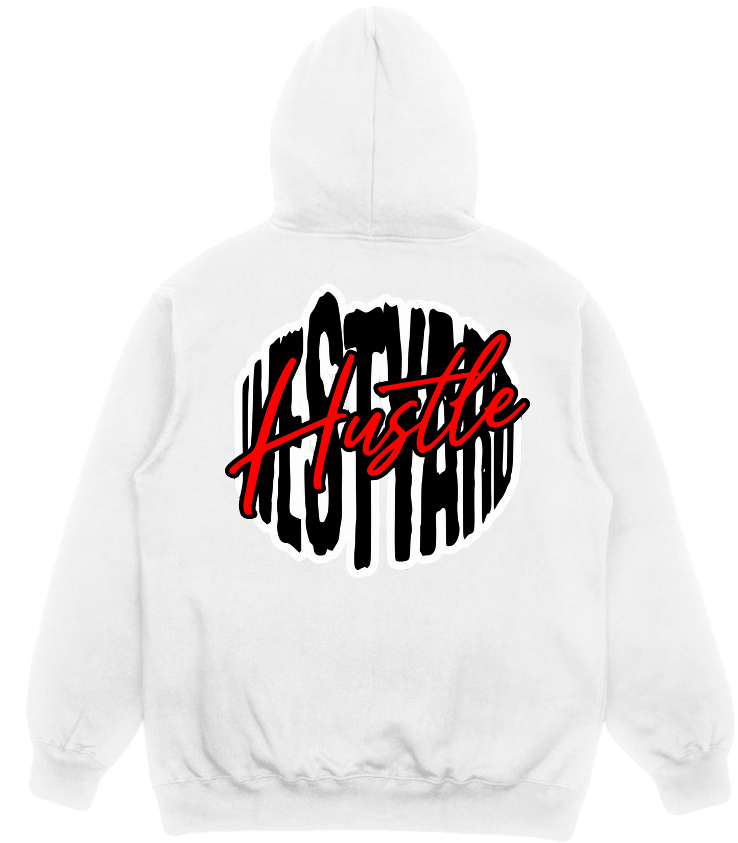 WESTYARD PUFFED HUSTLE HOODIE - WHITE/RED