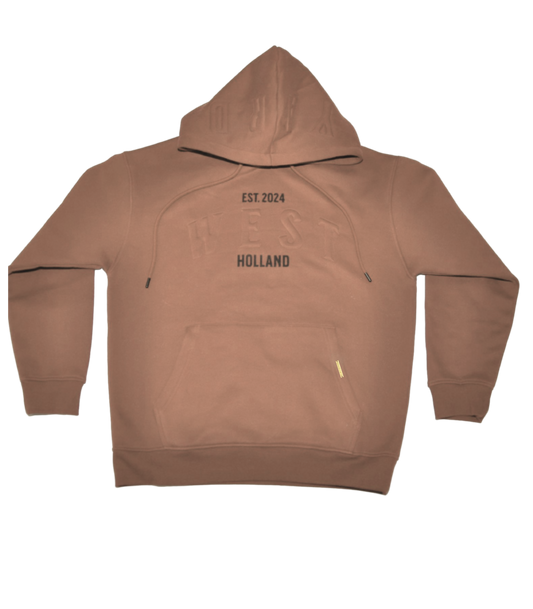 WESTYARD EMBOSSED HOODIE - CREME