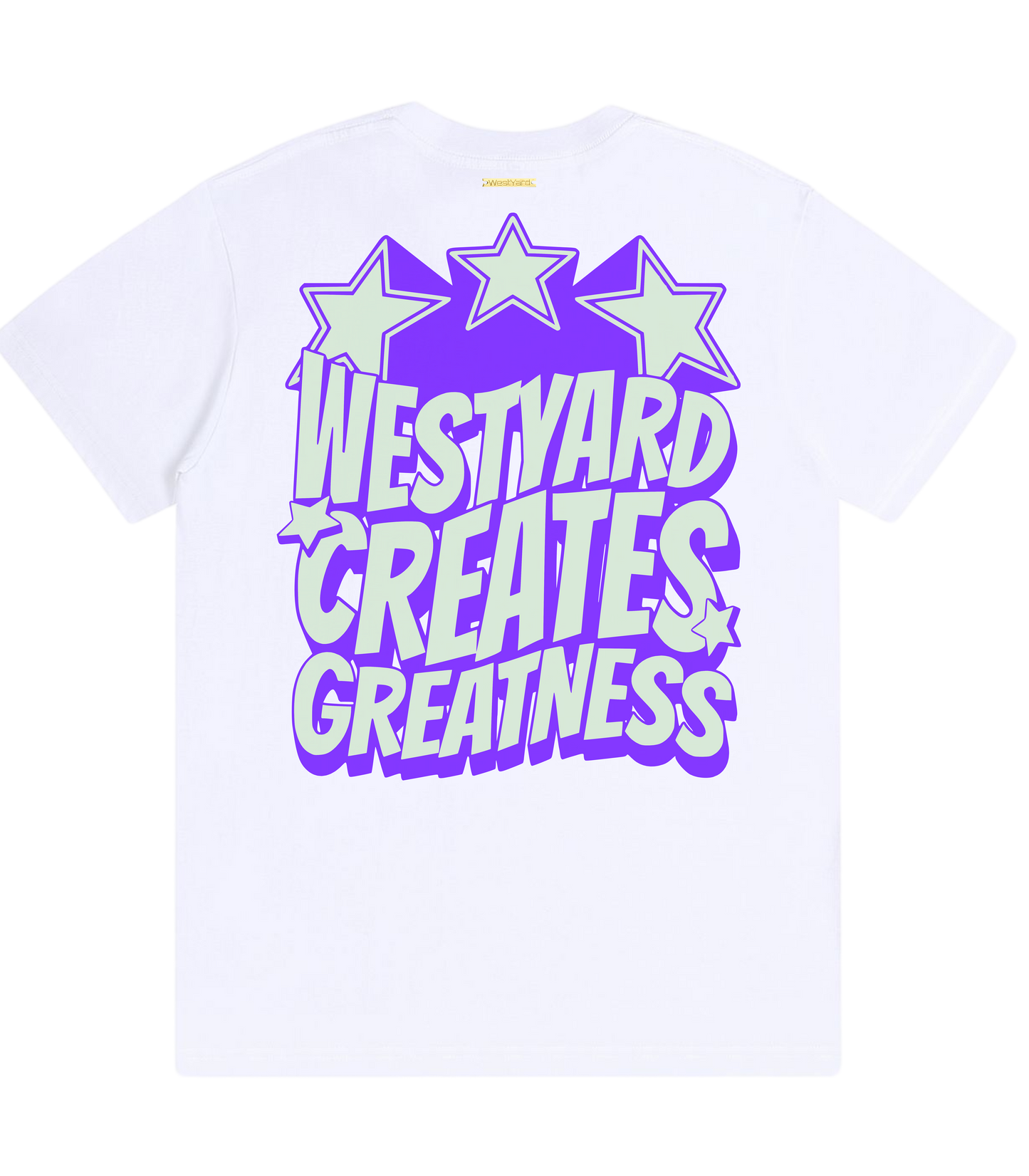 WESTYARD CREATES GREATNESS T-SHIRT - WHITE/BLUE
